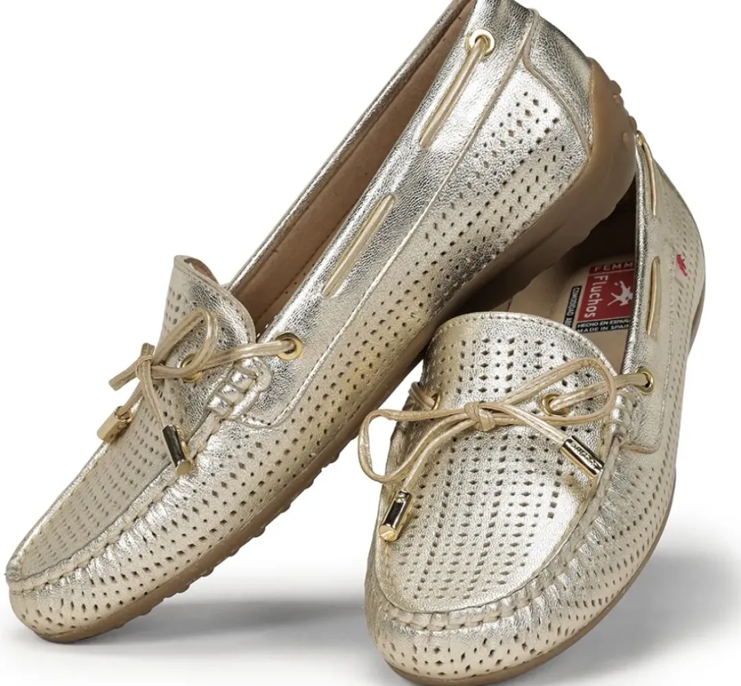 Mujer Fluchos BRUNI F1428 Mocasín Dorado