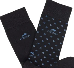 Hombre Fluchos CA0009 Calcetines Largos Azules y Cuadros