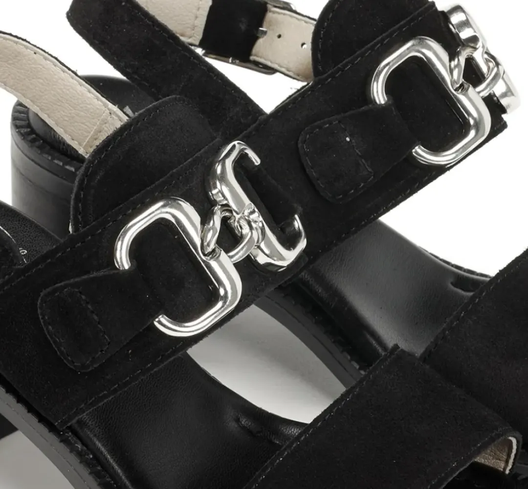 Mujer Fluchos CIRCUS D9065 Sandalia Negra