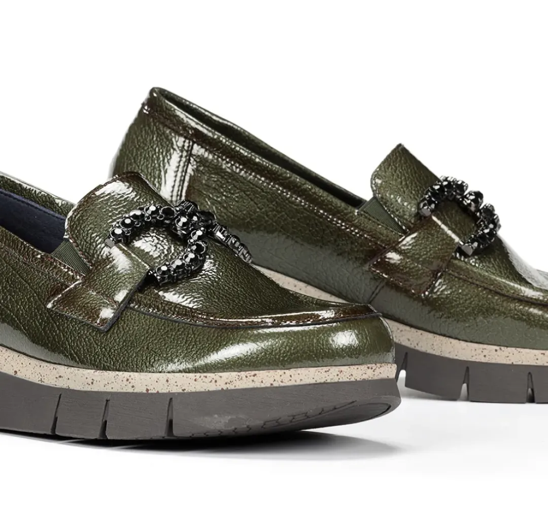 Mujer Fluchos INDIA D9325 Mocasín Verde