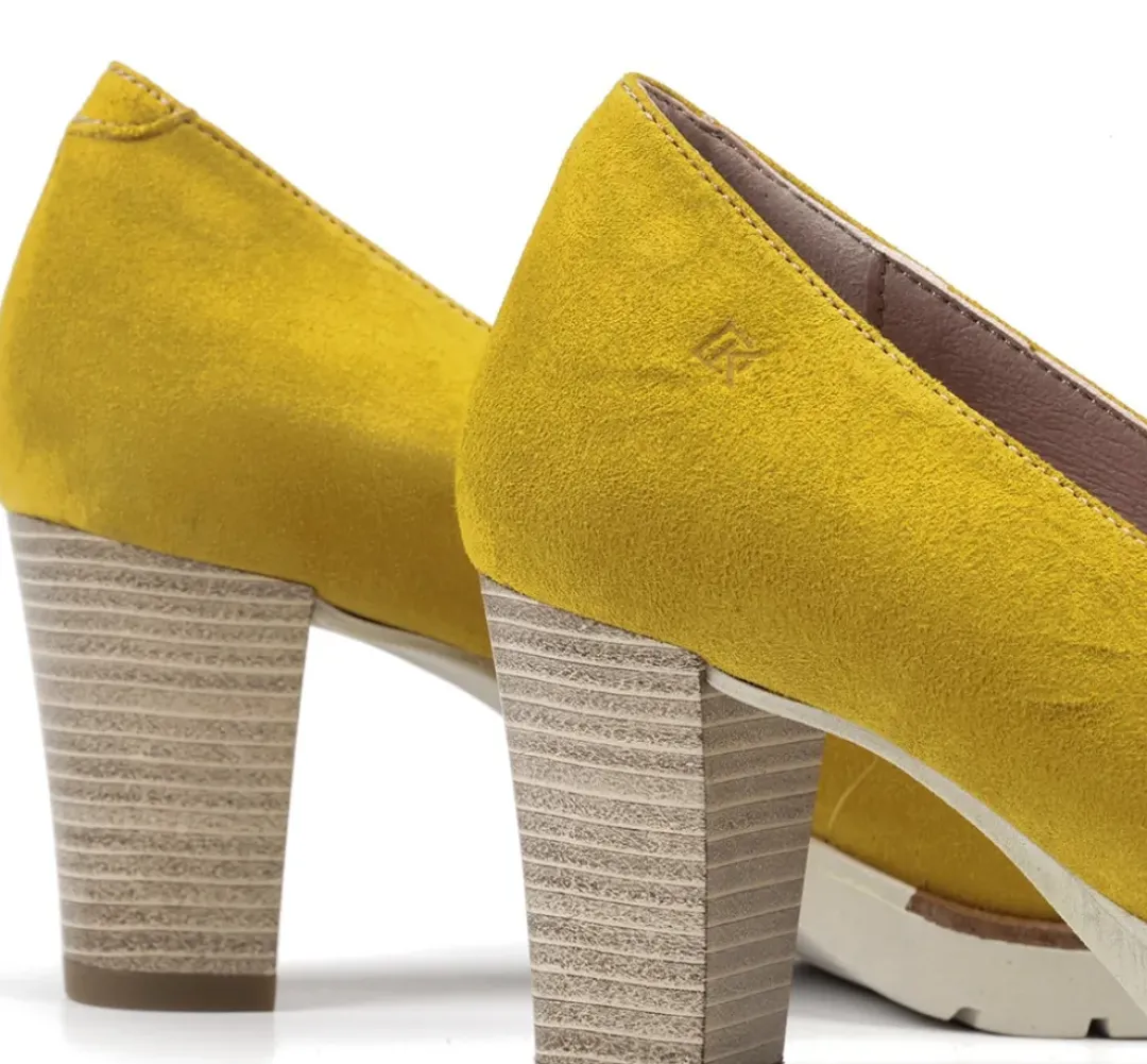 Mujer Fluchos OPIUM D8131 ZapatodeTacón Amarillo