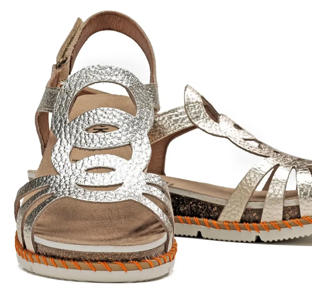 Mujer Fluchos SPORT D9322 Sandalia Dorada