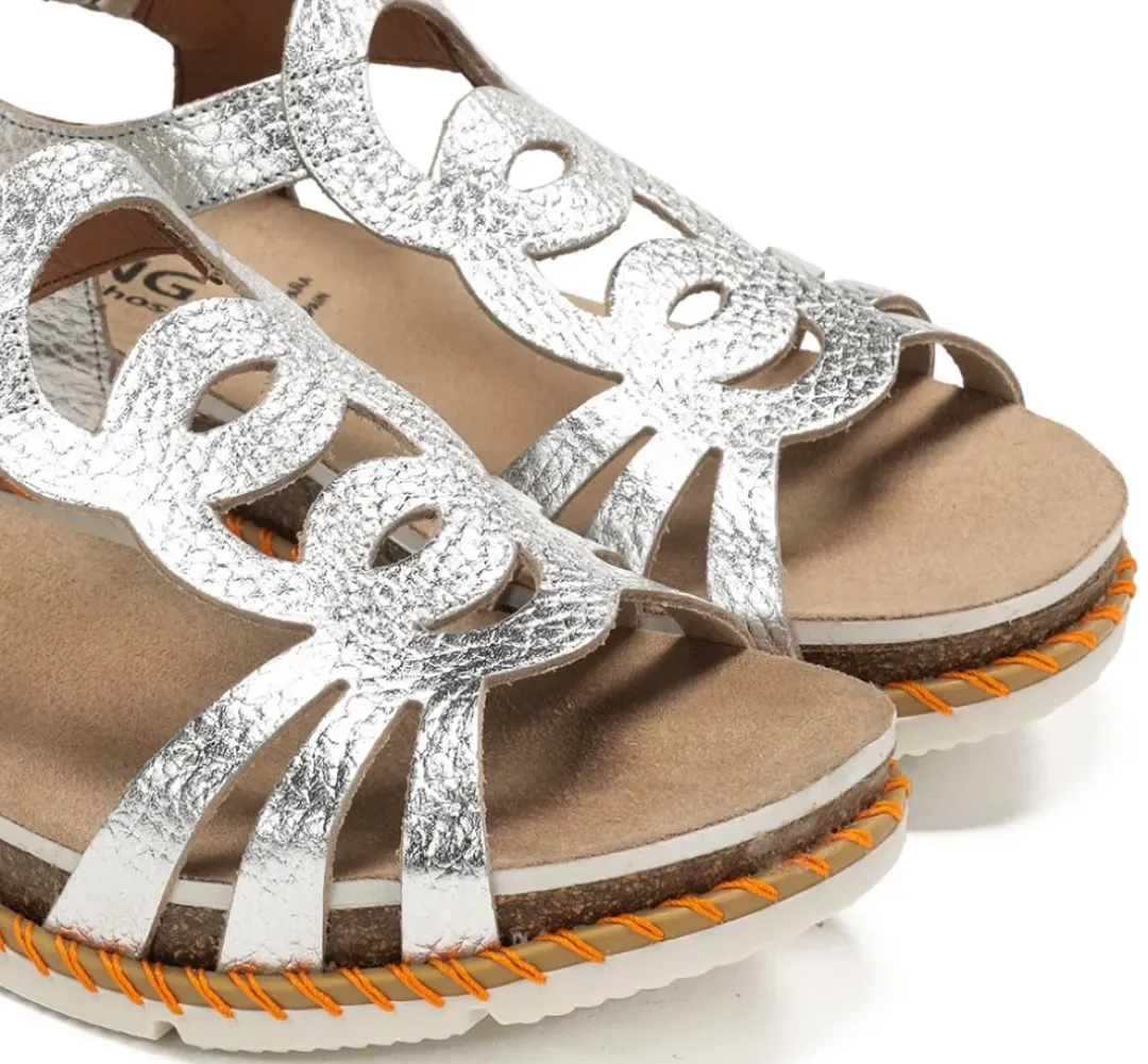 Mujer Fluchos SPORT D9322 Sandalia Plata